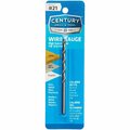 Century Drill Tool Century Drill & Tool Number 21 HSS Brite Drill Bit 11421